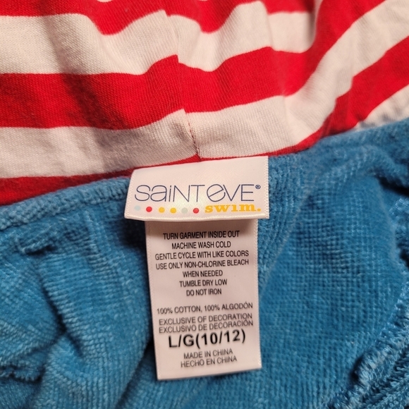 Blue Pirate Hooded Robe with Red Belt - Picture 2 of 4